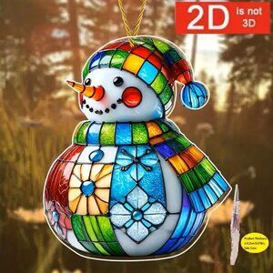 Colorful Snowman Suncatcher Z277